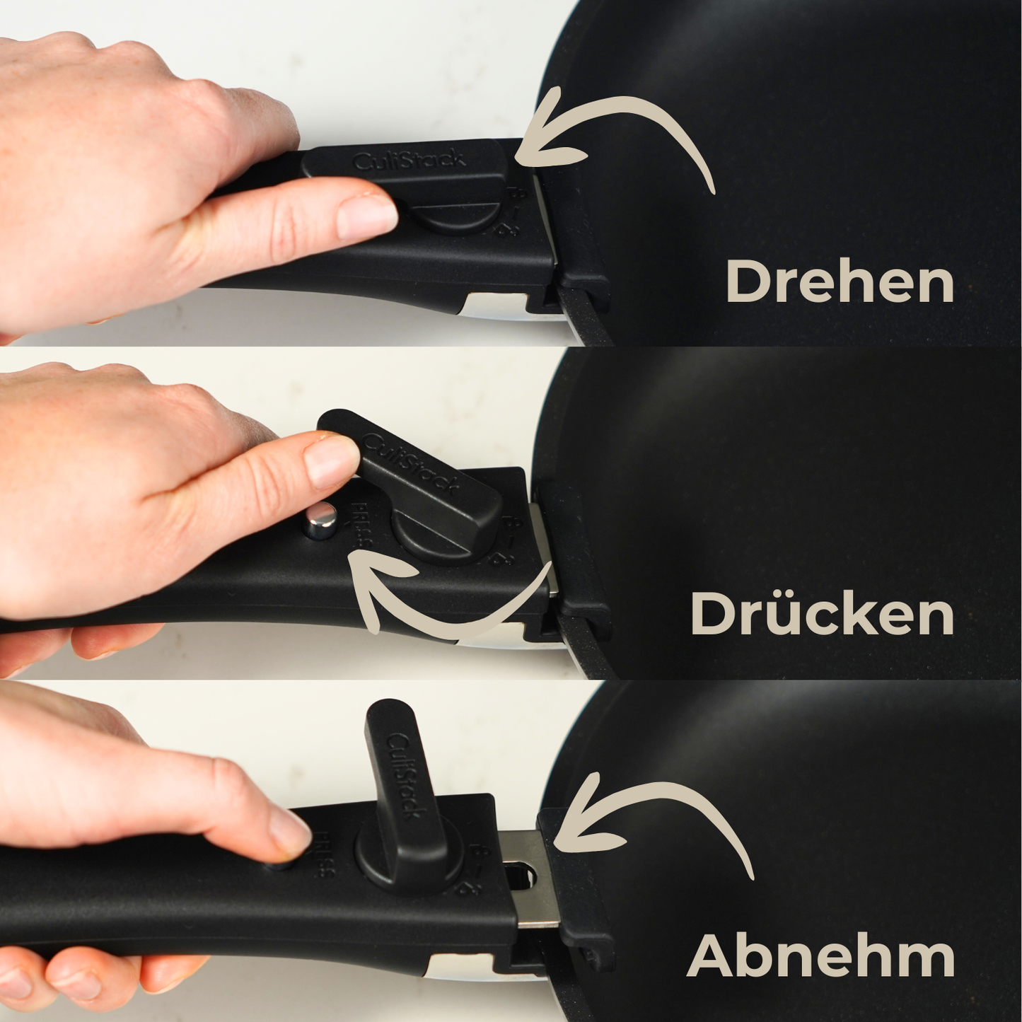 CuliStack ClickGrip - Abnehmbarer Griff