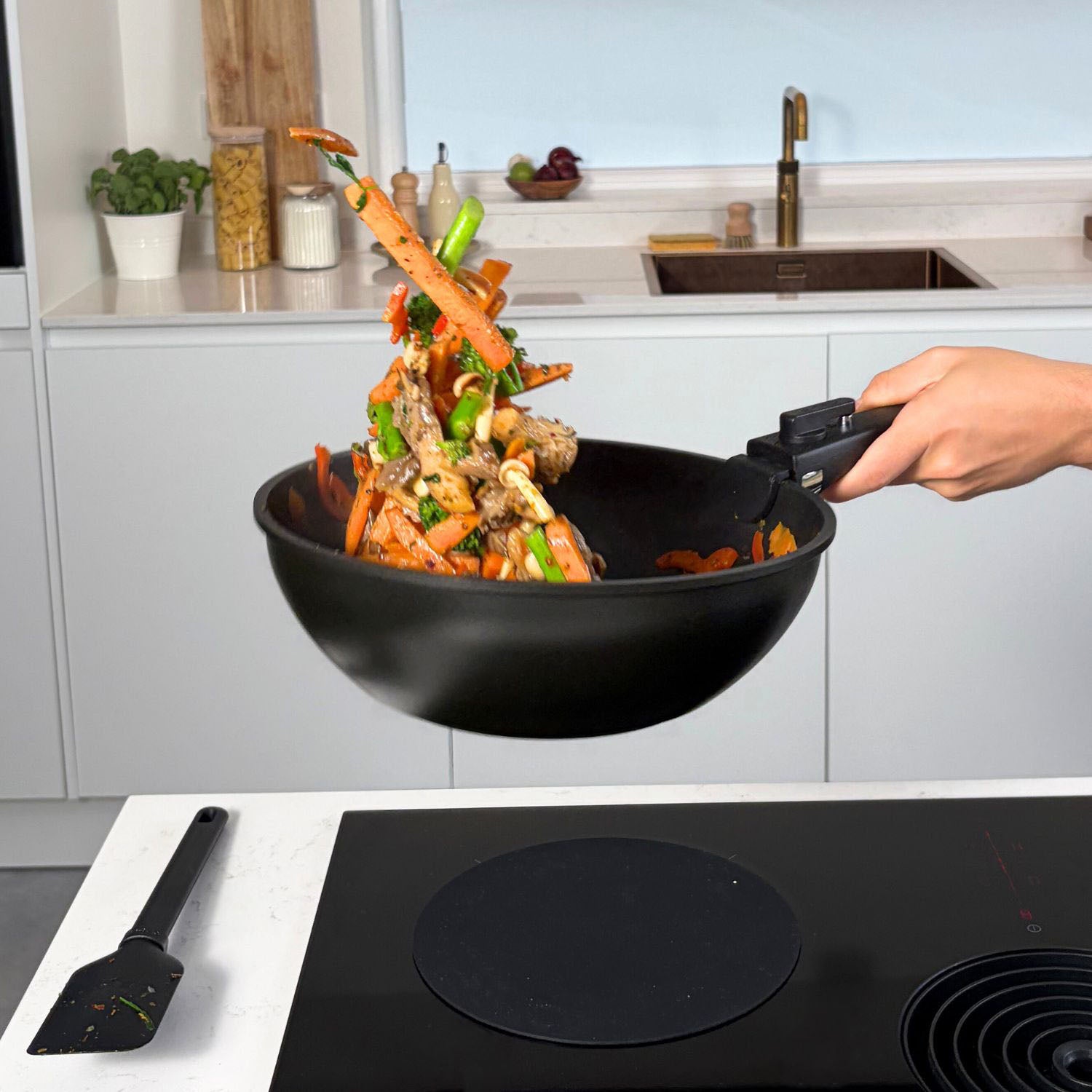 Braten und Pfannenrühren